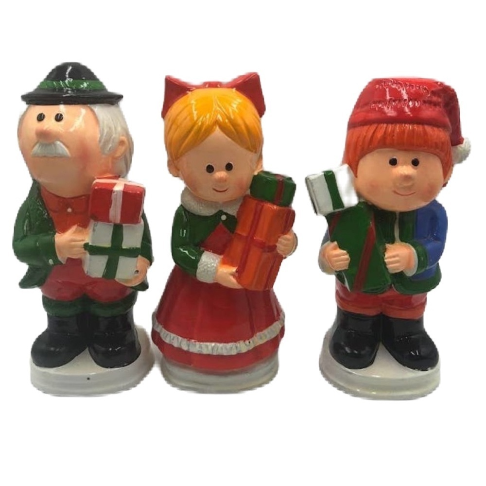 Vintage Inarco Ceramic Set of 3 Christmas Figurines Japan Décor